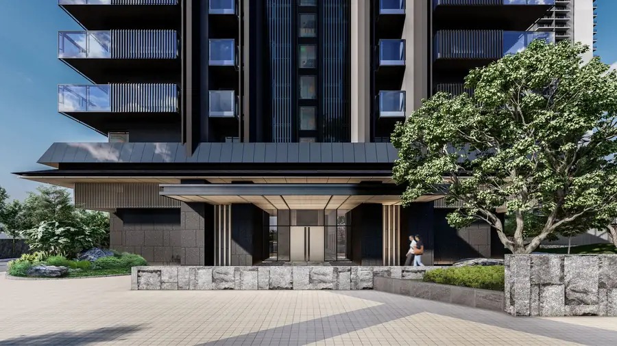 Entrance canopy at Tower 3.1